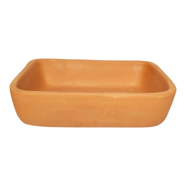 PLATO RECTANGULAR ARCILLA NATURAL 16,5X12X4,5 VIAPOT