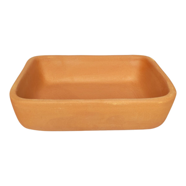 PLATO RECTANGULAR ARCILLA NATURAL 16,5X12X4,5 VIAPOT
