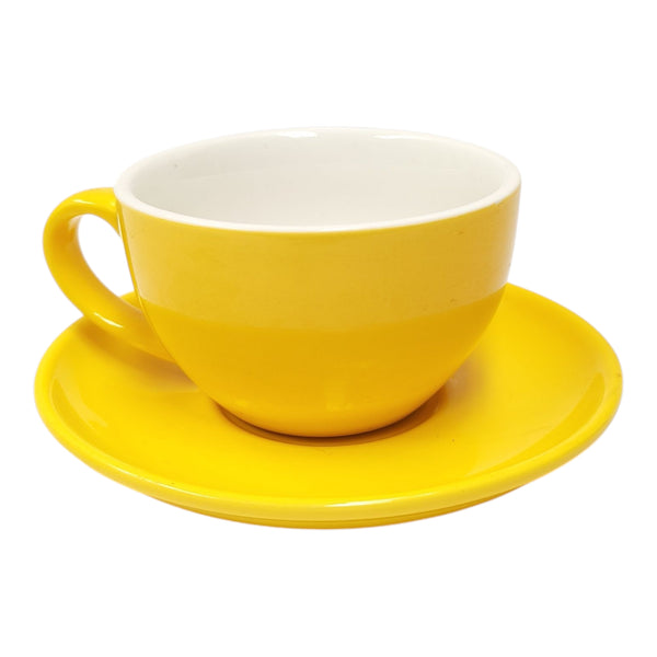 TAZA DESAYUNO CON PLATILLO 300ML AMARILLA MULTIMENAJE