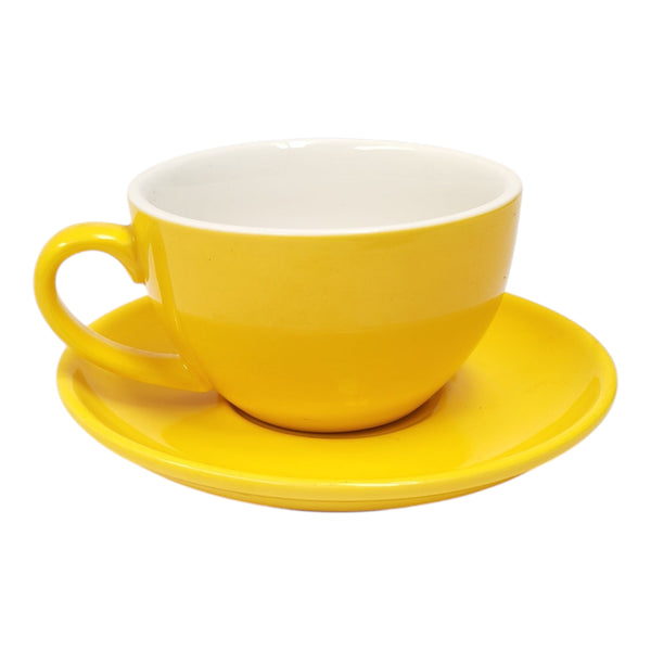 TAZA DESAYUNO CON PLATILLO 300ML AMARILLA MULTIMENAJE