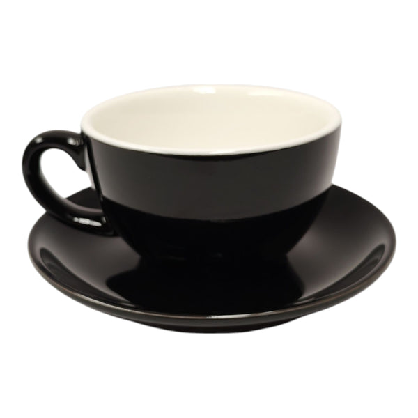 TAZA DESAYUNO CON PLATILLO 300ML NEGRA MULTIMENAJE