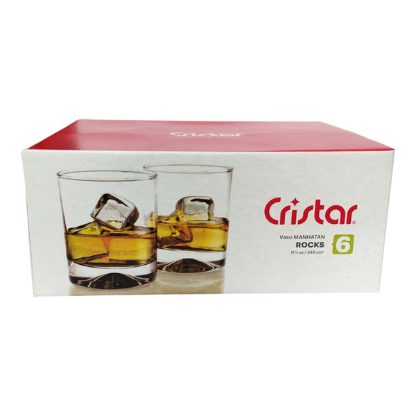 VASOS WHISKY BAJO 530CC MANHATTAN CRISTAR