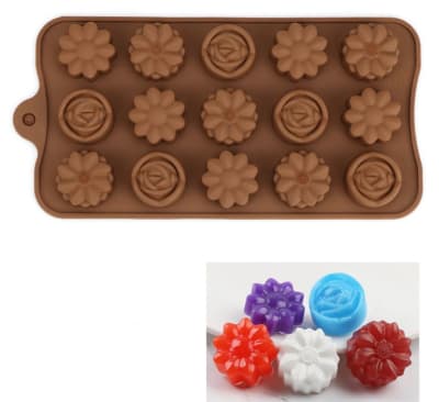 MOLDE CHOCOLATE SILICONA MIX FLORES