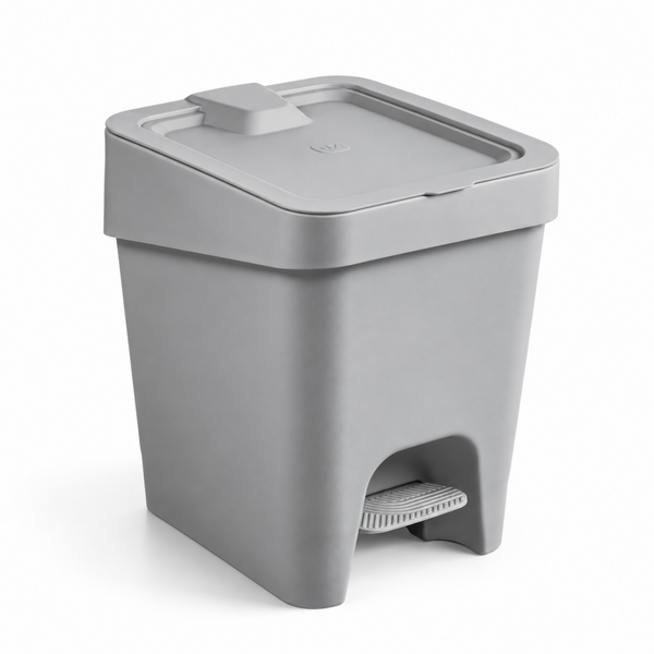 Basurero con Pedal Polipropileno Gris 8 L - Uz