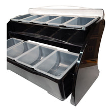 DISPENSADOR POLICARBONATO DOBLE CONDIMENTOS BAR 9 DIVISIONES MULTIMENAJE