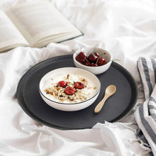 Badeja Garzon Antideslizante Redonda Negra 45cm - Multimenaje