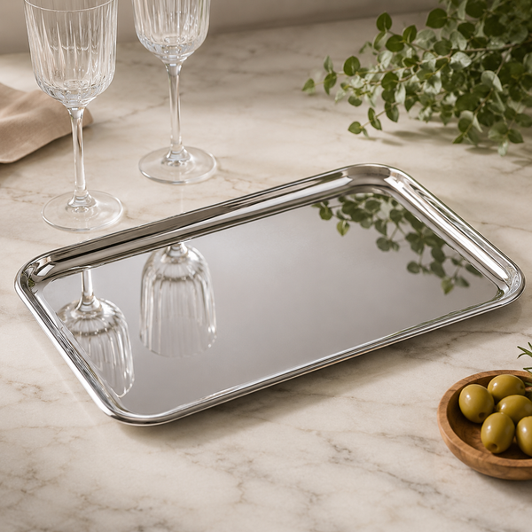 Bandeja Acero Inoxidable Color Plateado 40x28cm - Brinox