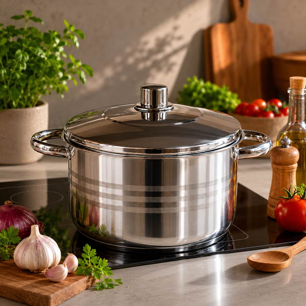 Olla Para Cocina 20 cm 3,3 Litros Acero Inoxidable Plateado Oslo - Vitta