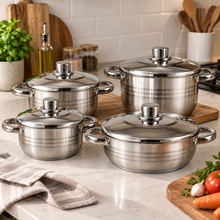 Batería de Cocina 8 Piezas Acero Inoxidable Oslo - Vitta