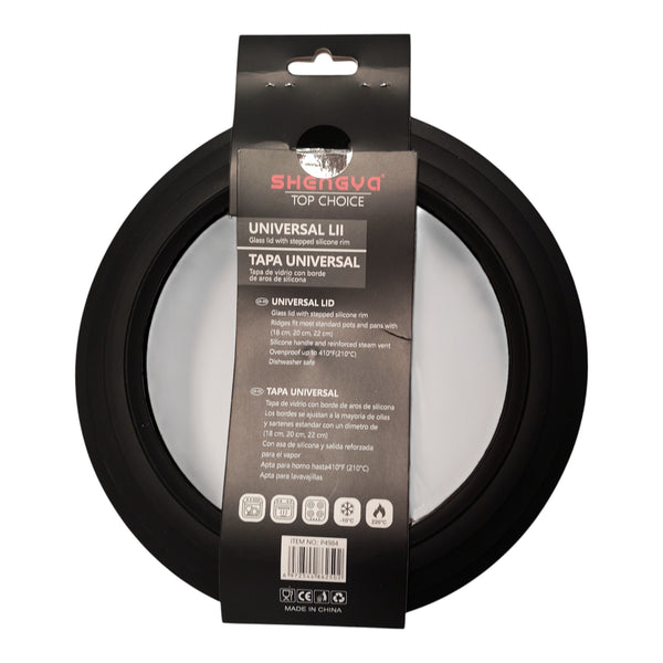 TAPA OLLA VIDRIO SILICONA 18 20 22CM MULTIMENAJE