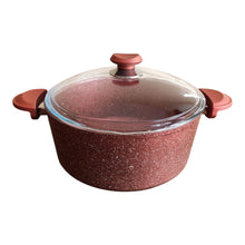 BATERIA INDUCCION ANTIADERENTE GRANITO ROJA 9 PZS. OMS