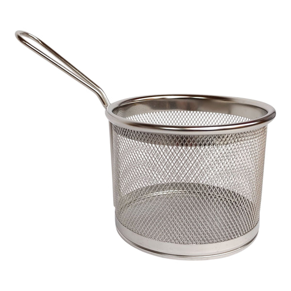 CANASTO REDONDO FREIR PRESENTACION ACERO 11X8,5 MULTIMENAJE 11X8,5 CM