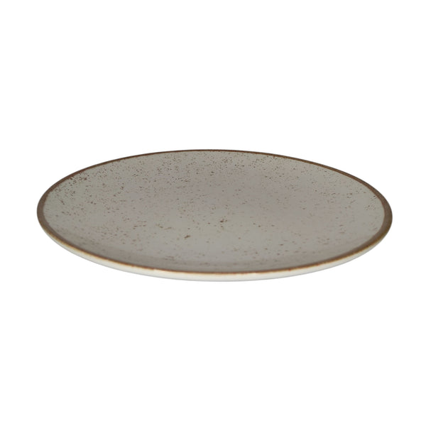 PLATO BASE PORCELANA 25 CM RUSTICO MARRON TRAMONTINA