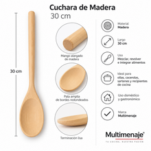 Cuchara de Madera para Cocina 30 cm - Multimenaje