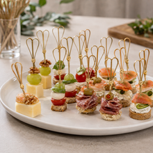 Pinchos para Cóctel Corazón de Bambú 12 cm Set 50 Unidades - Multimenaje