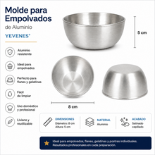 Molde para Empolvados Aluminio Yevenes 8 cm - Yevenes