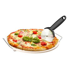 Piedra Para Pizza Con Soporte De Rejilla Y Asas De Acero Inox. 36x1,5 - Multimenaje