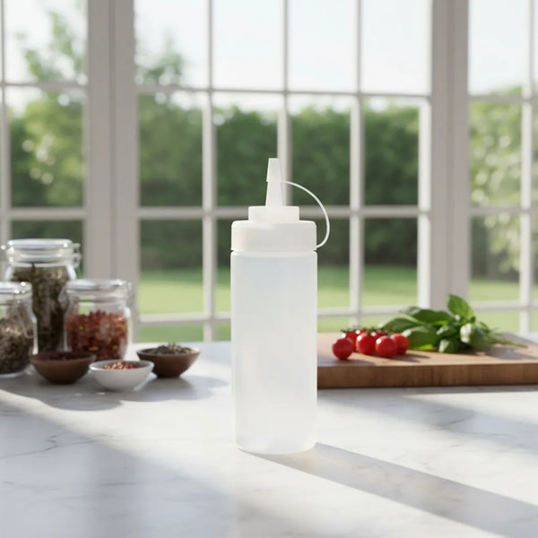 Botella Para Salsas Plástica Transparente 700ml Multimenaje