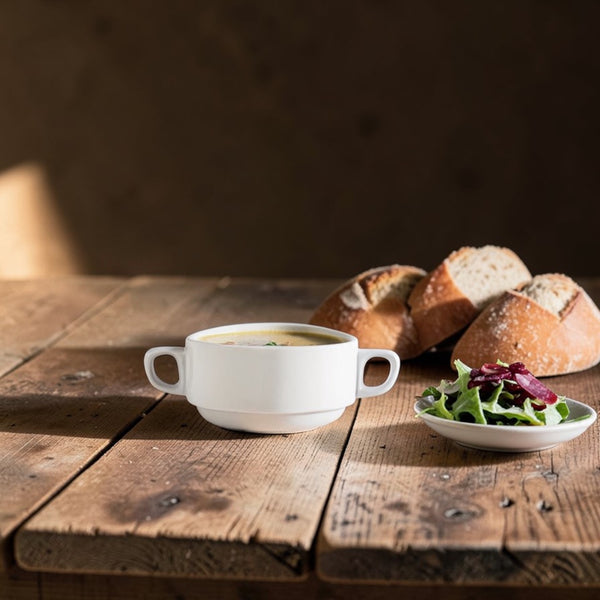 Taza Consomé Apilable Policarbonato Blanco 350cc 10,5X6CM - Multimenaje