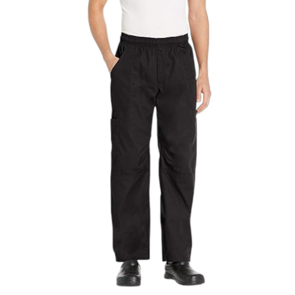 PANTALON CHEF NEGRO TALLA M VICTORY MULTIMENAJE