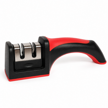 Afilador de Cuchillos Manual 2 Ranuras Negro y Rojo - Multimenaje