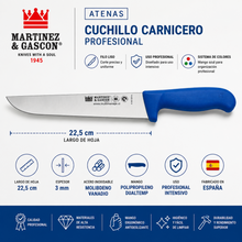 Cuchillo Carnicero Profesional Azul 22,5 cm - Martínez y Gascón