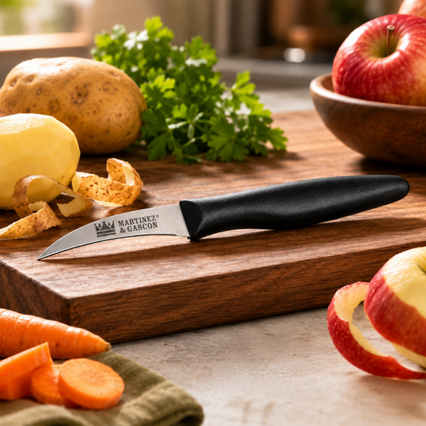 Cuchillo Mondador 5,5 cm Acero Inoxidable Martínez y Gascón para pelar frutas y verduras