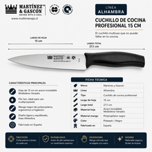 Cuchillo de Cocina Profesional 15 cm Alhambra - Martínez y Gascón