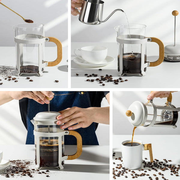 Cafetera Francesa Mango De Bambú 350ml Multimenaje