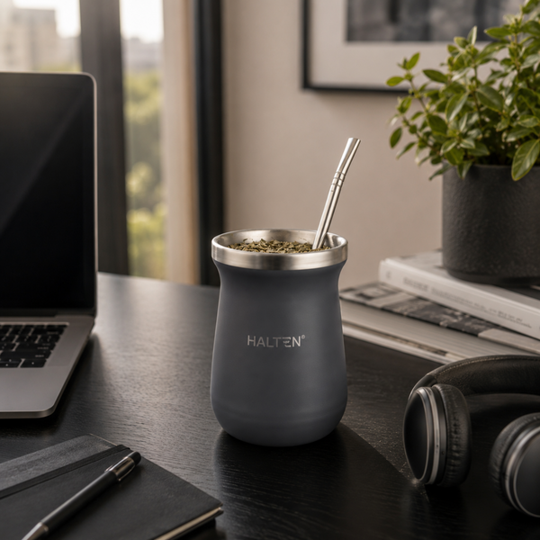Mate Con Bombilla 227 Ml Acero Inoxidable - Halten