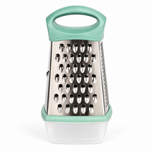 Rallador de Cocina 4 Caras Acero Inoxidable con Recipiente - Multimenaje