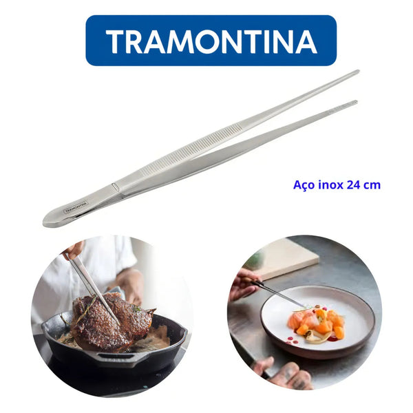 PINZA PRECISIÓN ACERO INOXIDABLE 24CM - TRAMONTINA