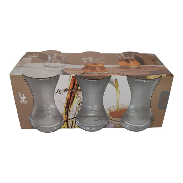 VASOS VIDRIO TURCO 6 PZAS. MULTIMENAJE
