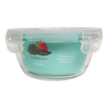 CONTENEDOR HERMETICO VIDRIO REDONDO 370CC ALLEGRA