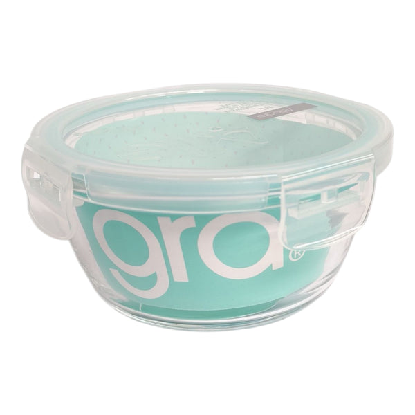 CONTENEDOR HERMETICO VIDRIO REDONDO 370CC ALLEGRA