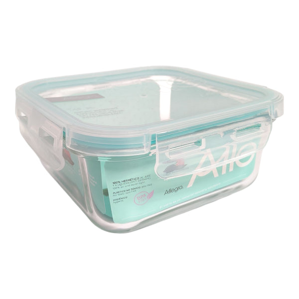 CONTENEDOR HERMETICO VIDRIO CUADRADO 740CC ALLEGRA