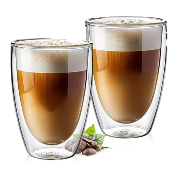 Vasos Palermo Doble Pared Set 2 Unidades 300ML 12X8X8CM - Oroley