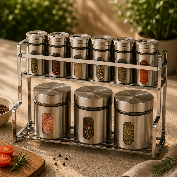 ESPECIERO INOX. 9 PZAS. MULTIMENAJE