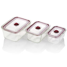 Set 3 Recipientes Herméticos de Vidrio Borosilicato con Tapa al Vacío (500 ml, 800 ml y 1.500 ml) - Jata