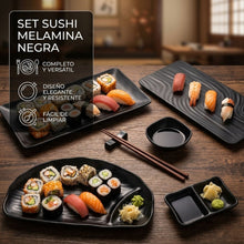 Plato Sushi Melamina Negra 30Cm Multimenaje