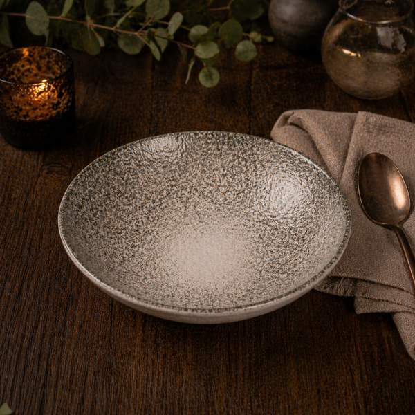 PLATO HONDO RUSTICO PLATA 22 CM TRAMONTINA